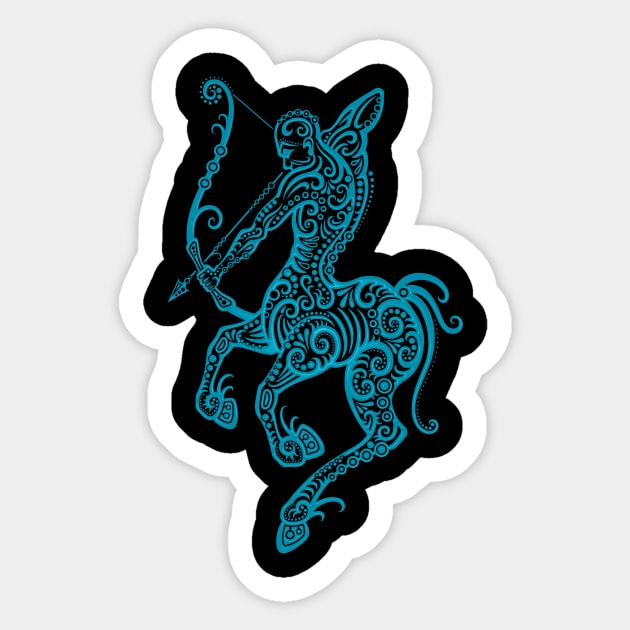 Blue Sagittarius Zodiac Sign Sticker by jeffbartels